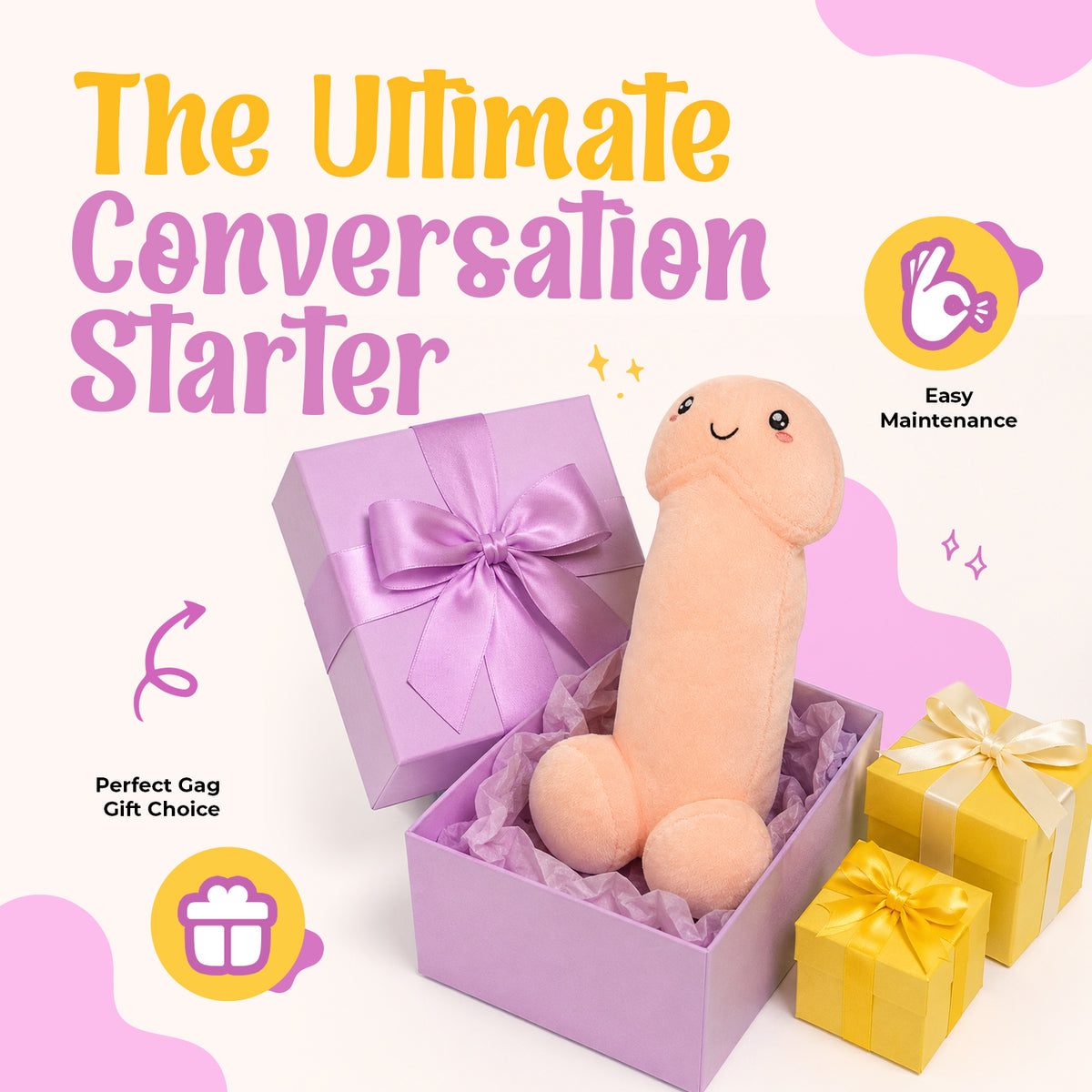 Happy Peckers Penis Pillow - Small
