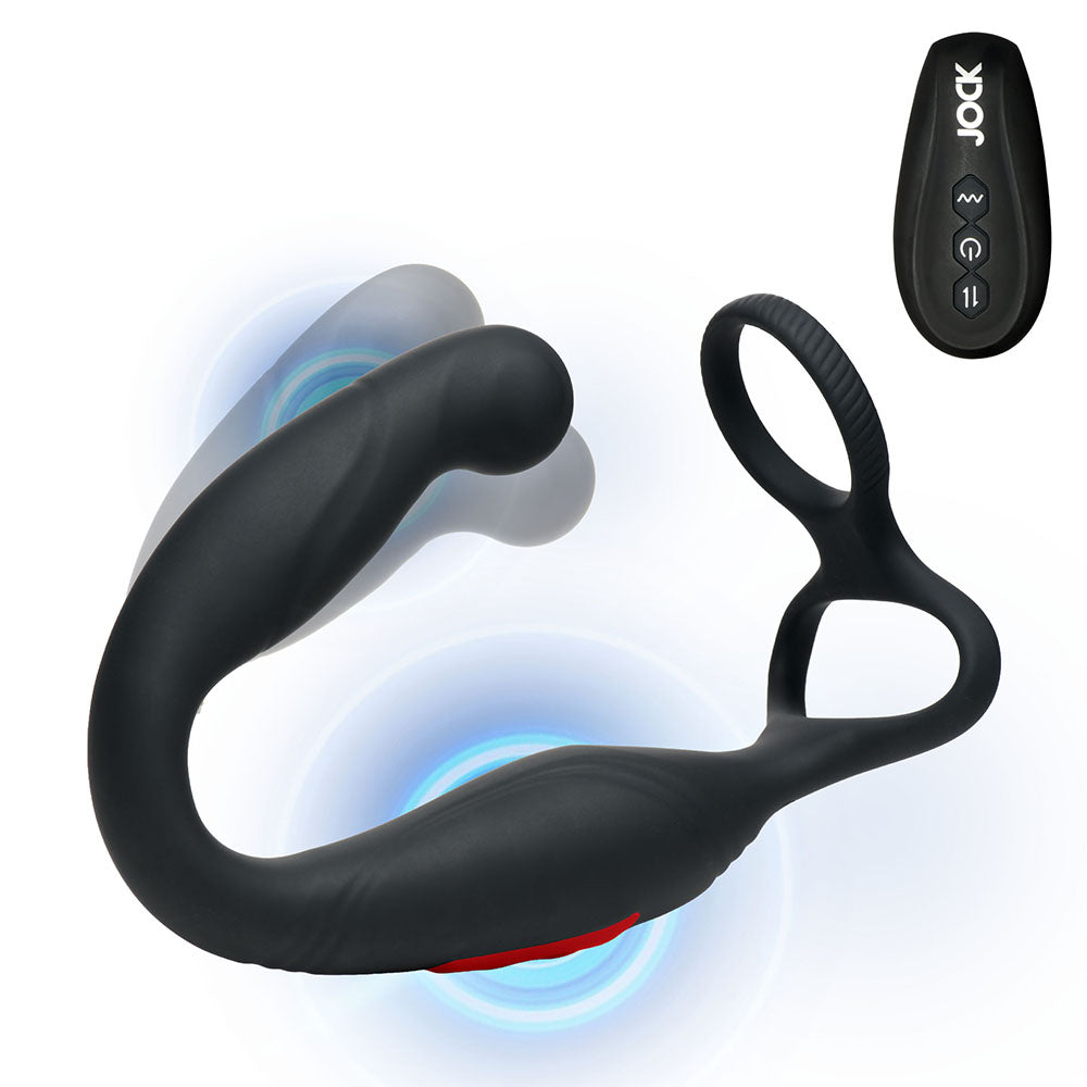 Curve Toys Jock Gyrating Prostate Vibrator w/C-Ring