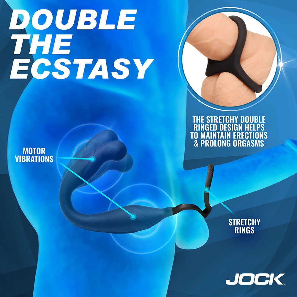Curve Toys Jock Gyrating Prostate Vibrator w/C-Ring