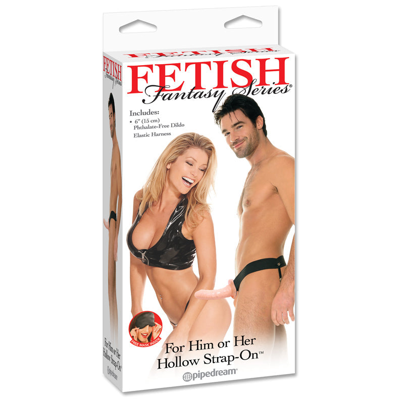 Fetish Fantasy For Him Or Her-Hollow Strap-On Nude 6"