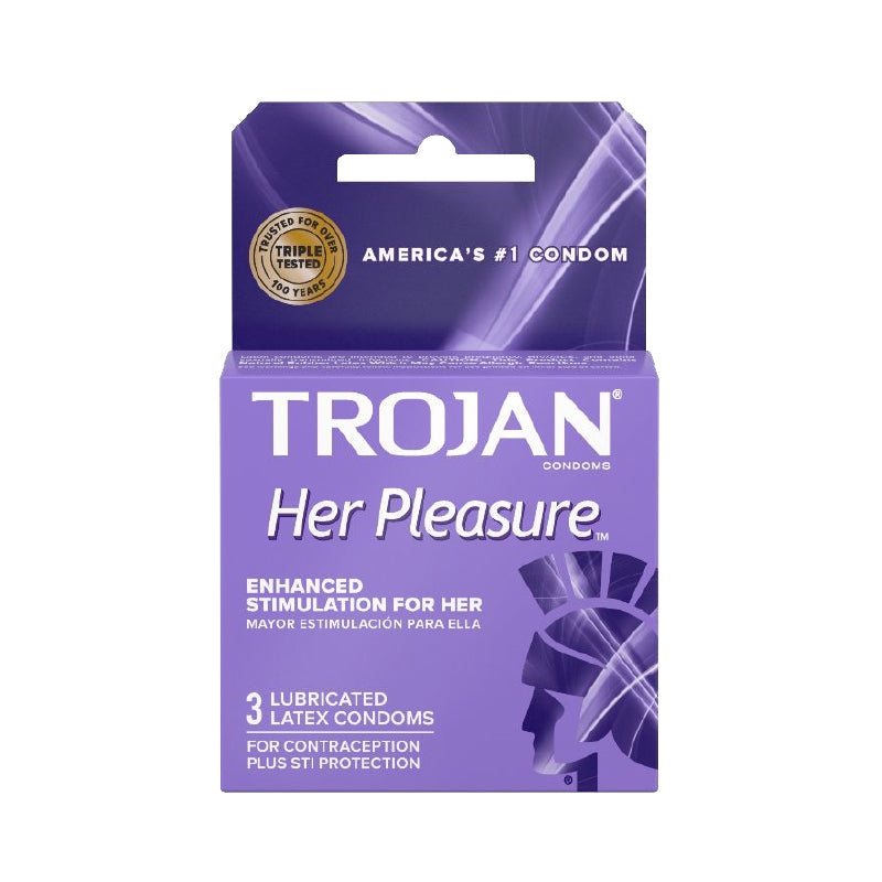 Trojan Her Pleasure Sensations Condoms (3 Pack)