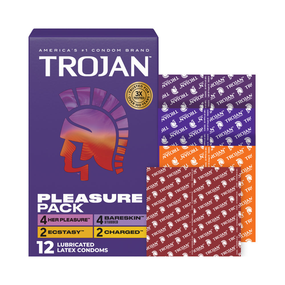 Trojan Pleasure Pack Condoms (12 Pack)