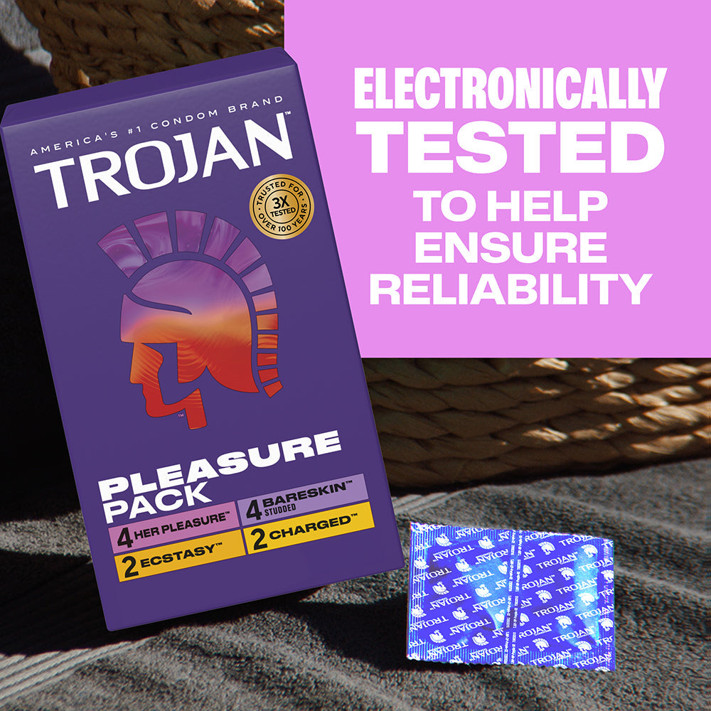 Trojan Pleasure Pack Condoms (12 Pack)