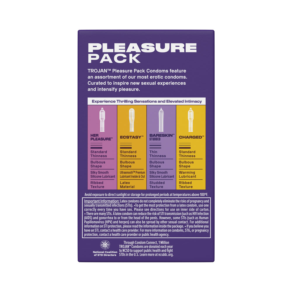 Trojan Pleasure Pack Condoms (12 Pack)