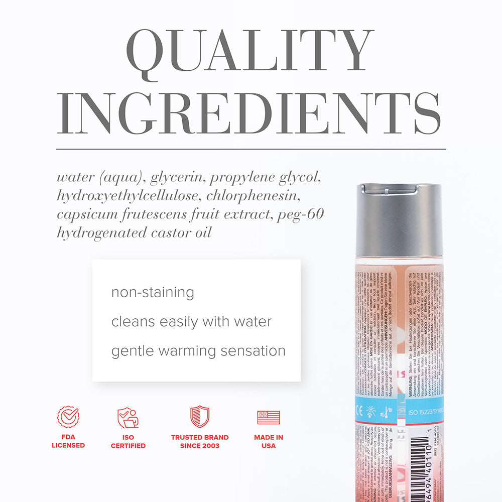 JO H2O Anal - Warming Lubricant 4 oz