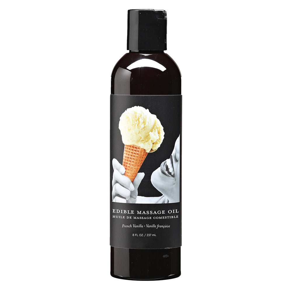 Earthly Body Edible Massage Oil-French Vanilla 8oz