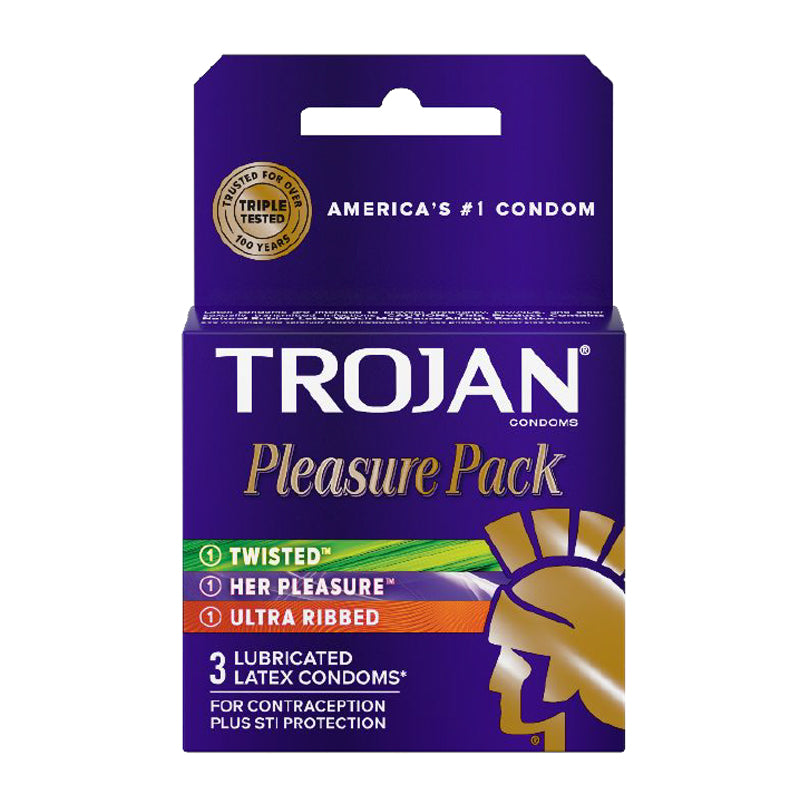 Trojan Pleasure Condoms - Asst. Box of 3