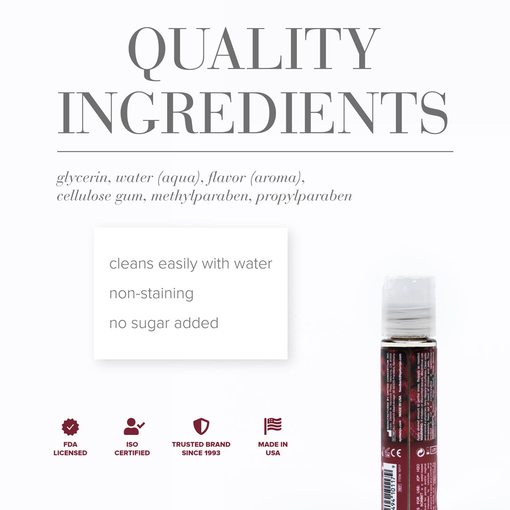 JO H2O - Raspberry Lubricant 1 oz