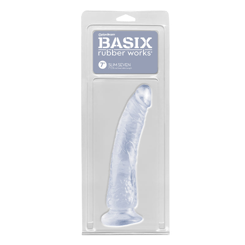 Basix Rubber Works 7" Slim Dong - Clear