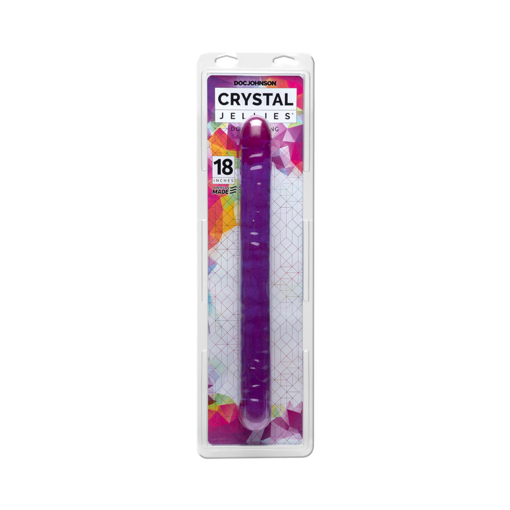 Crystal Jellies 18" Double Dong - Purple