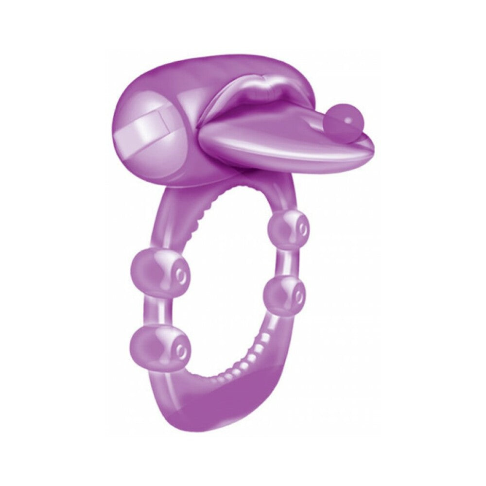 Pierced Tongue X-treme Vibrating Pleasure Ring - Purple