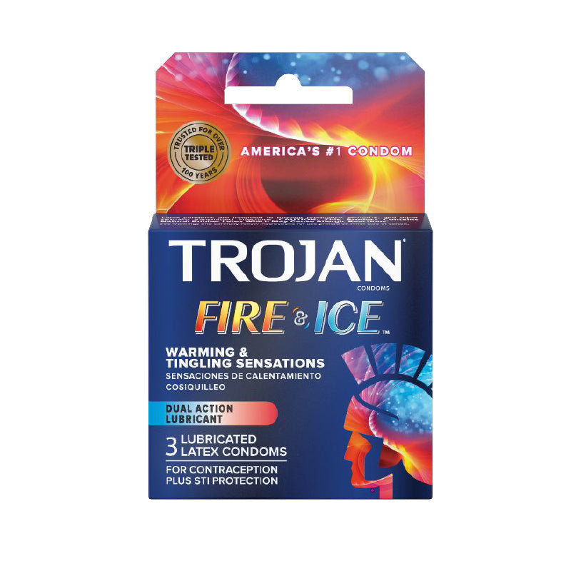 Trojan Pleasures Fire & Ice Condoms (3 Pack)