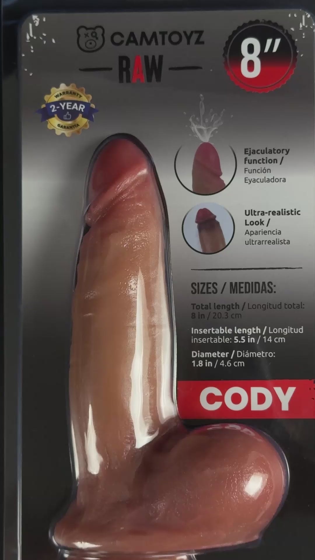 Camtoyz Ultra Realistic Dildo - Cody