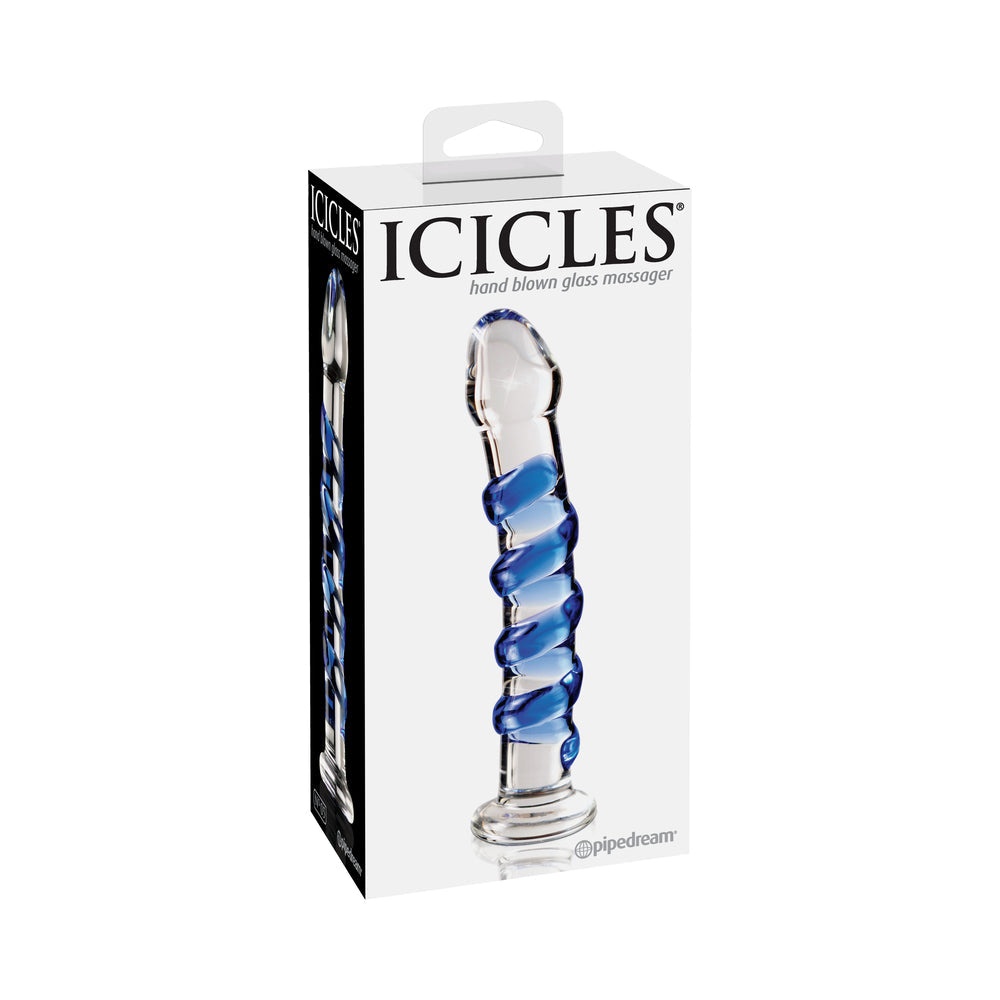 Icicles No.5-Blue Swirl 7"