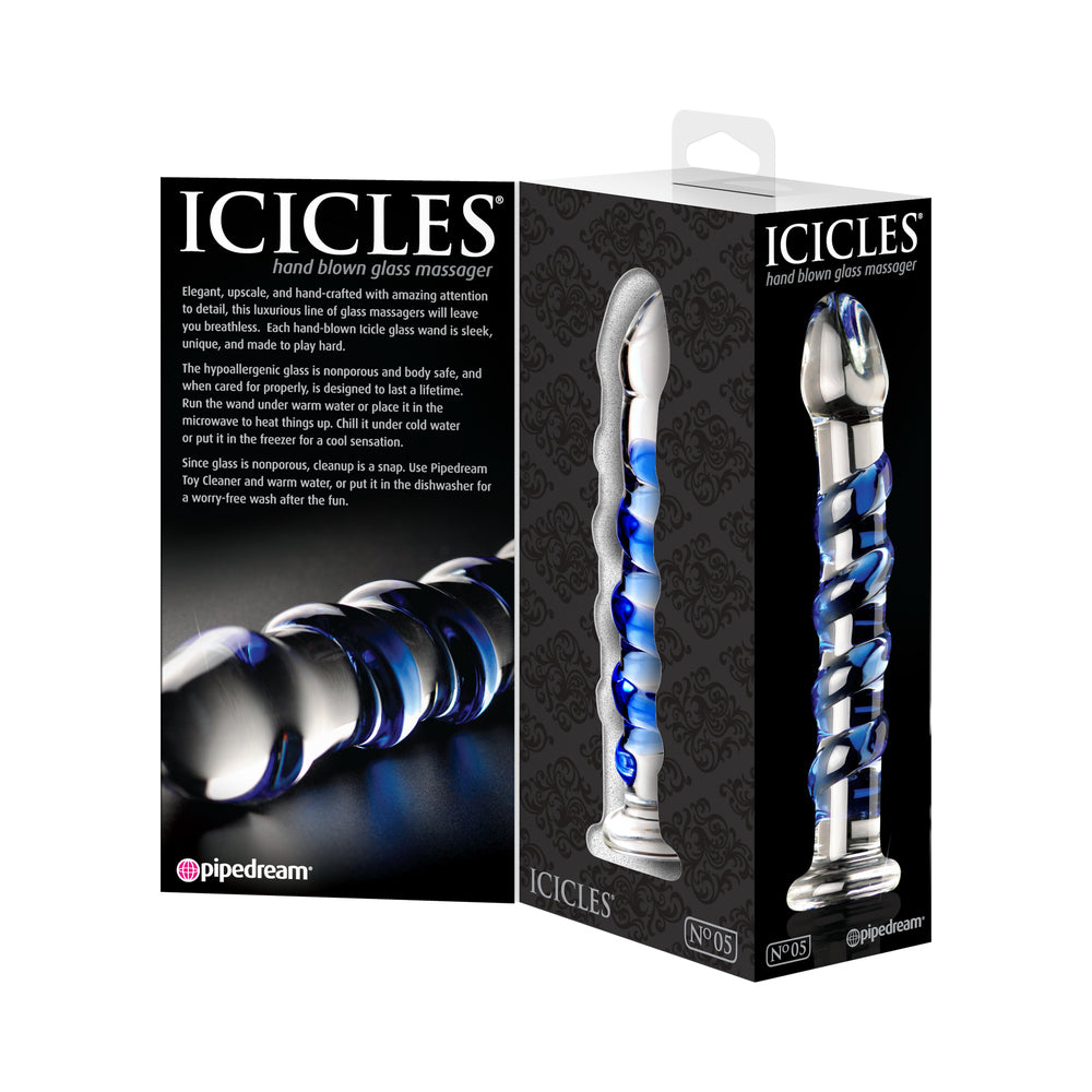 Icicles No.5-Blue Swirl 7"