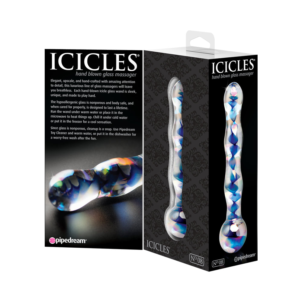 Icicles No.8-Blue Swirl 7"