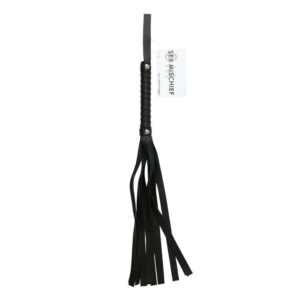 S&M Black Leather Flogger