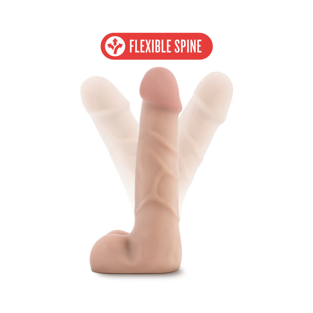X5 Plus Cock With Flexible Spine-Beige 7"