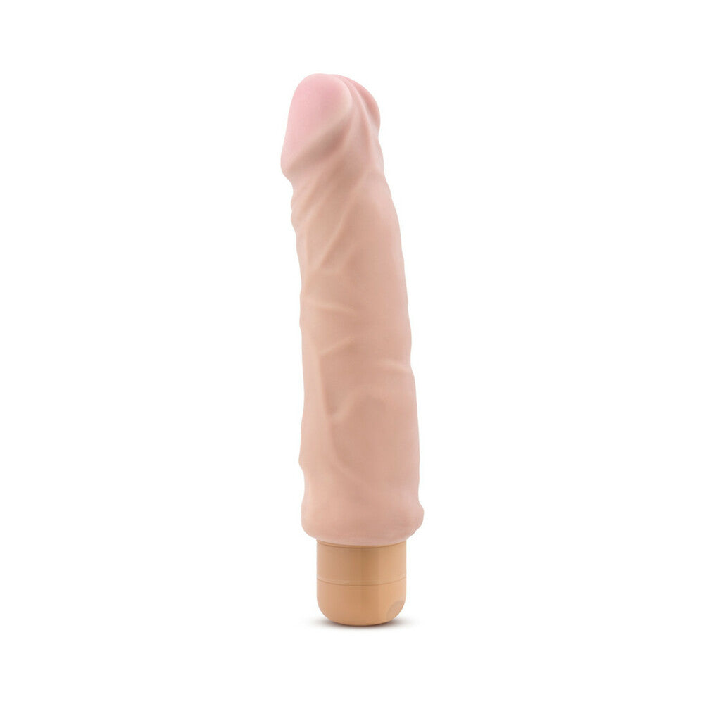 X5 Plus Hard On Vibrating Dildo-Beige 9"