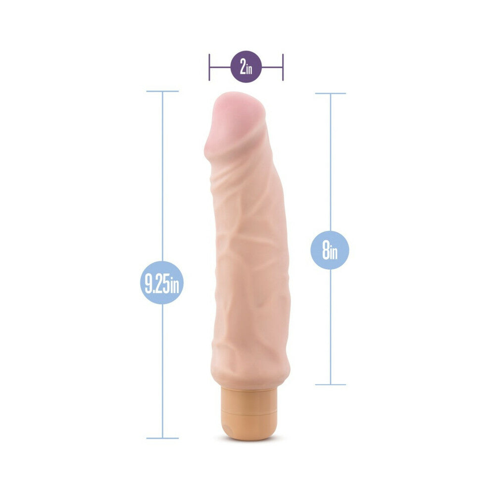X5 Plus Hard On Vibrating Dildo-Beige 9"
