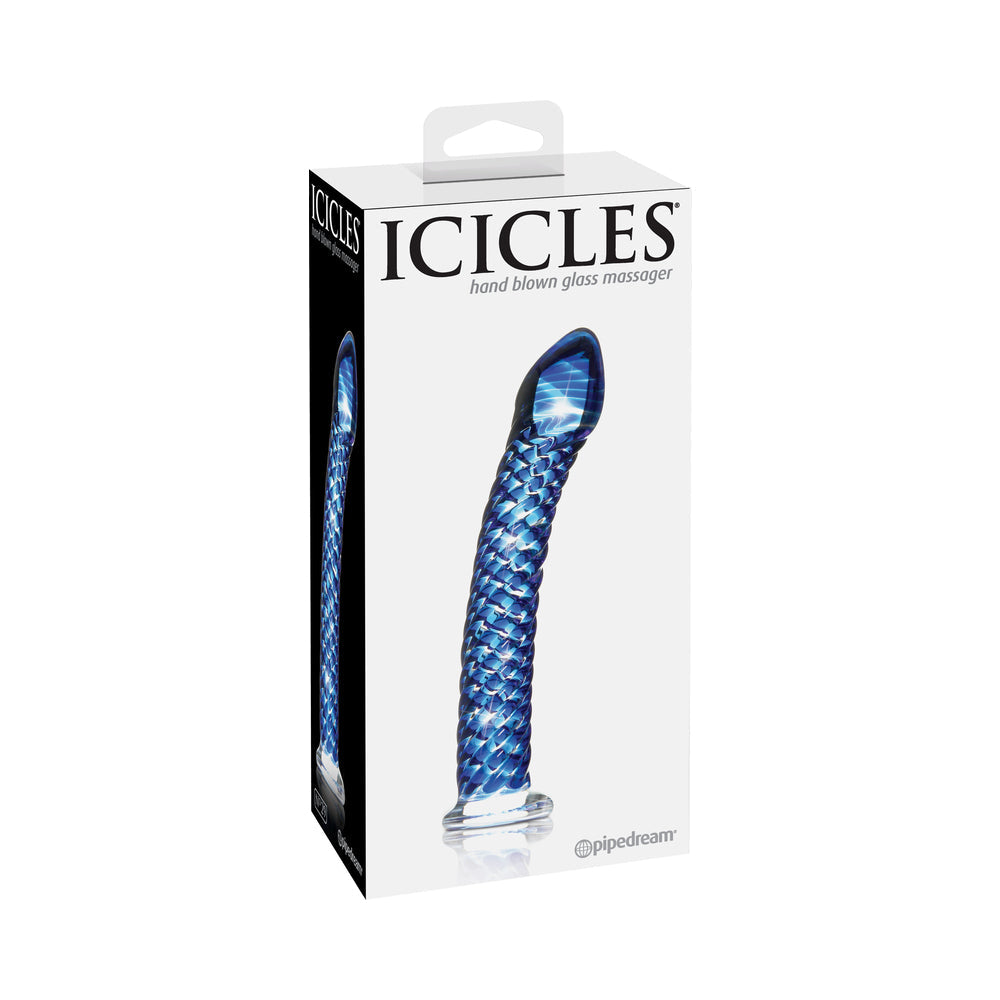 Icicles No. 29 Hand Blown Glass - Clear w/Ridges