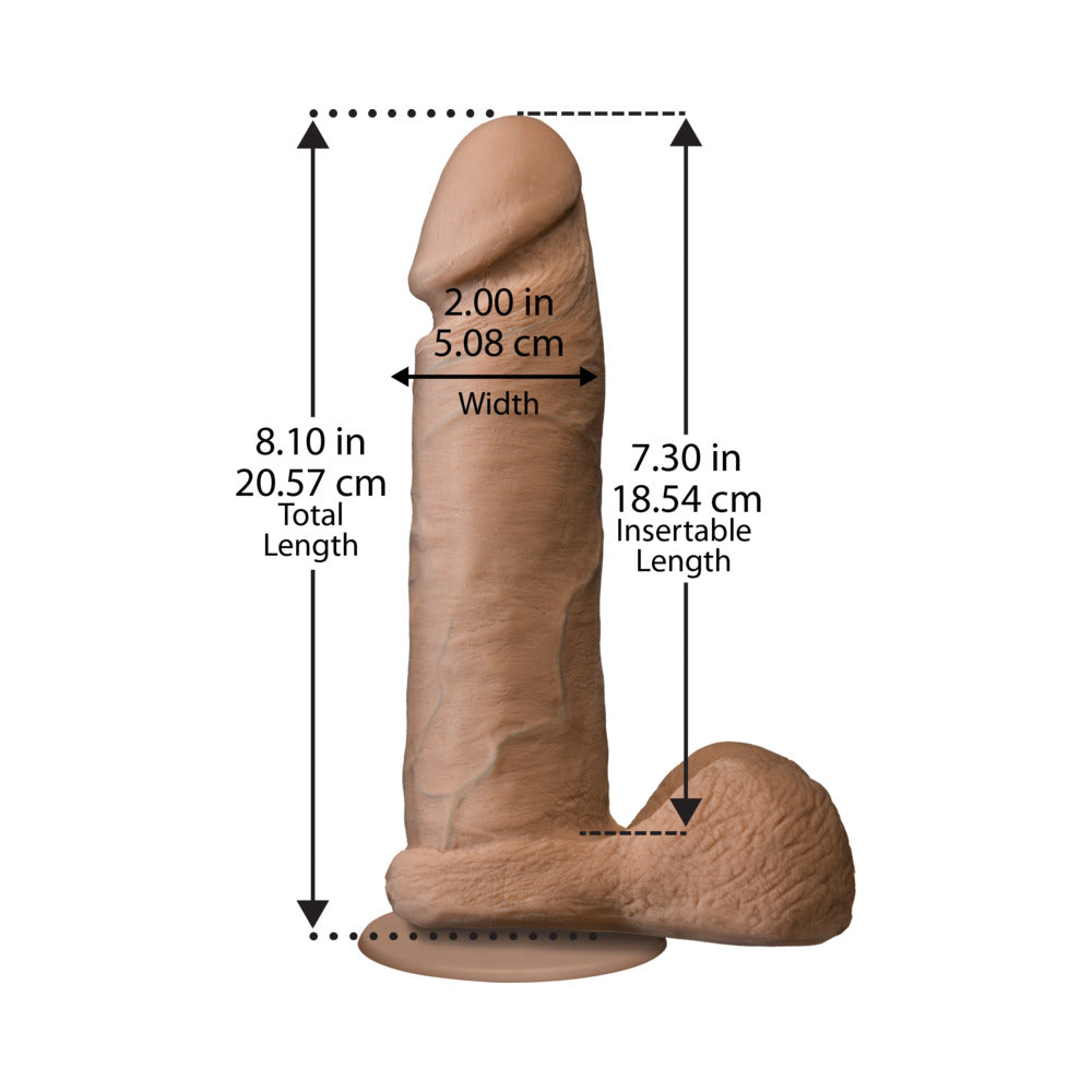 Realistic 8" ULTRASKYN Cock w/Balls - Tan