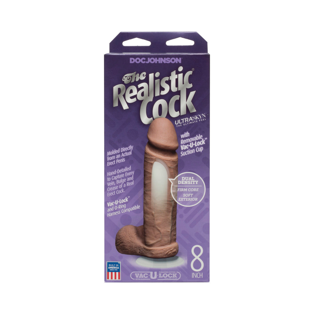 Realistic 8" ULTRASKYN Cock w/Balls - Tan