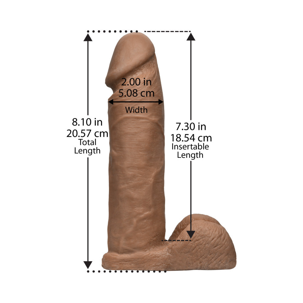 Vac-U-Lock 8" ULTRASKYN Cock Attch. - Brown