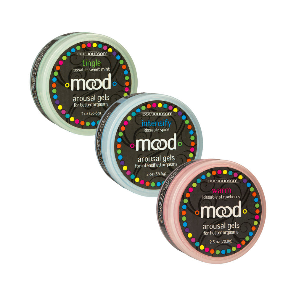 Mood Lube Kissable Foreplay Gels - 2 oz Asst. Flavors Pack of 3