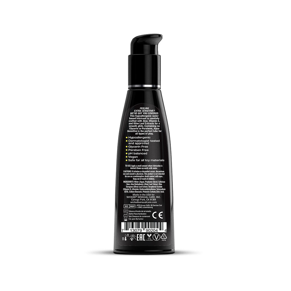 Wicked Sensual Care Aqua Sensitive Lube 4oz