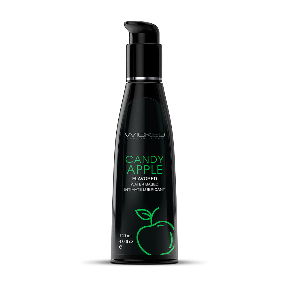 Wicked Sensual Care Aqua Flavored Lube-Candy Apple 4oz