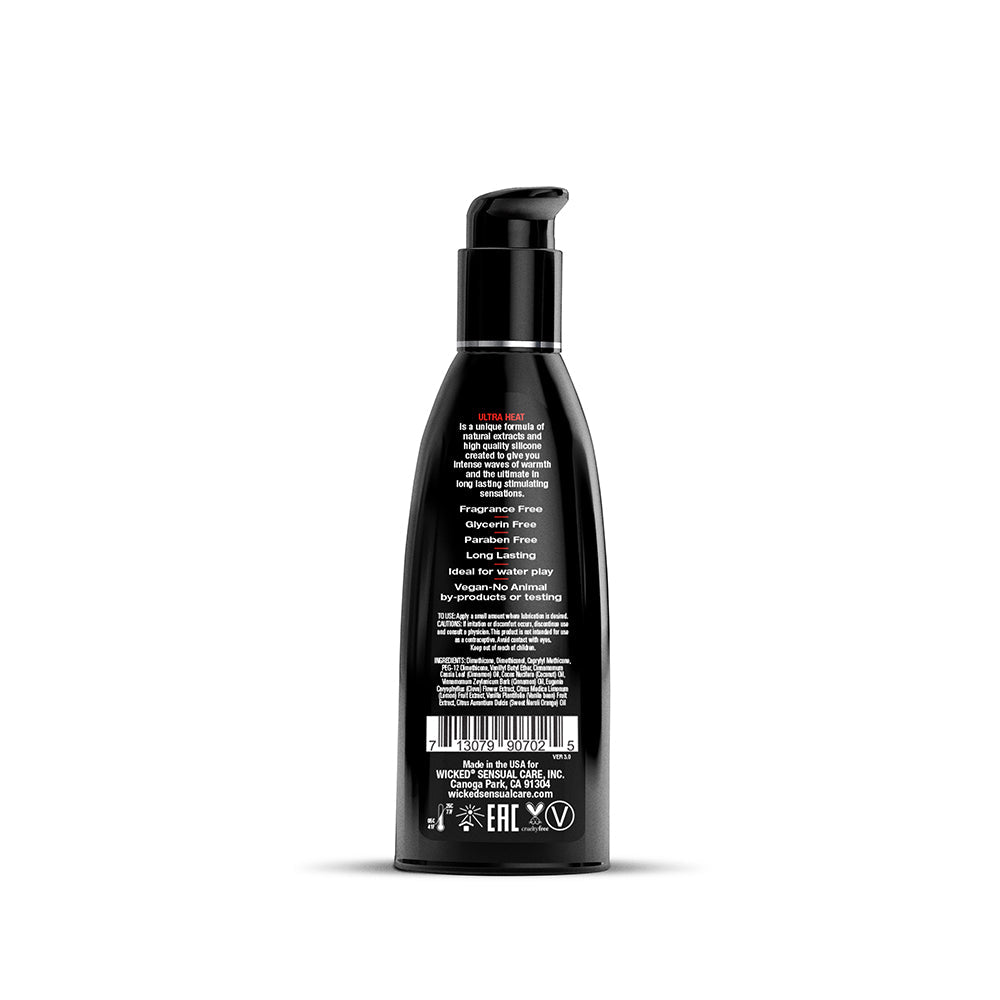 Wicked Sensual Care Ultra Heat Silicone Lube Warming 2oz