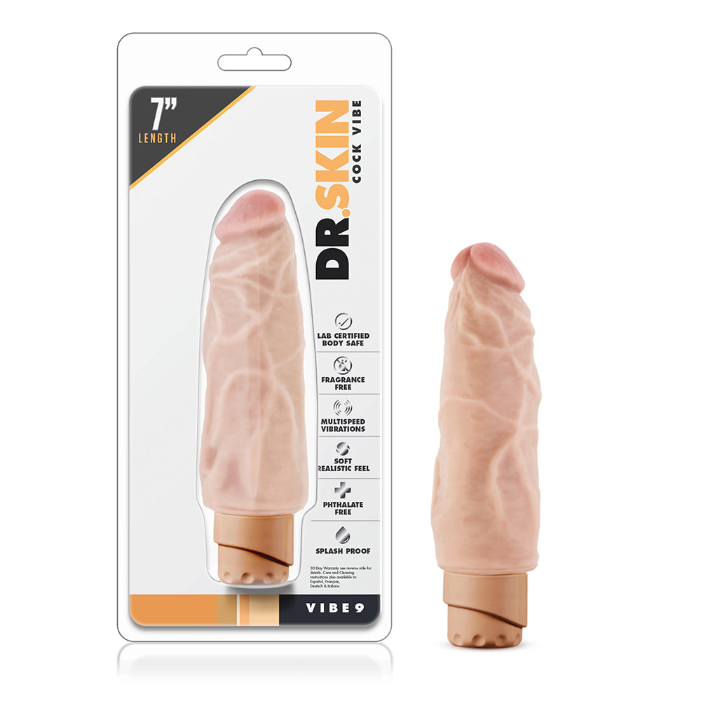 Blush Dr. Skin Vibe 7" Dong #9 - Beige