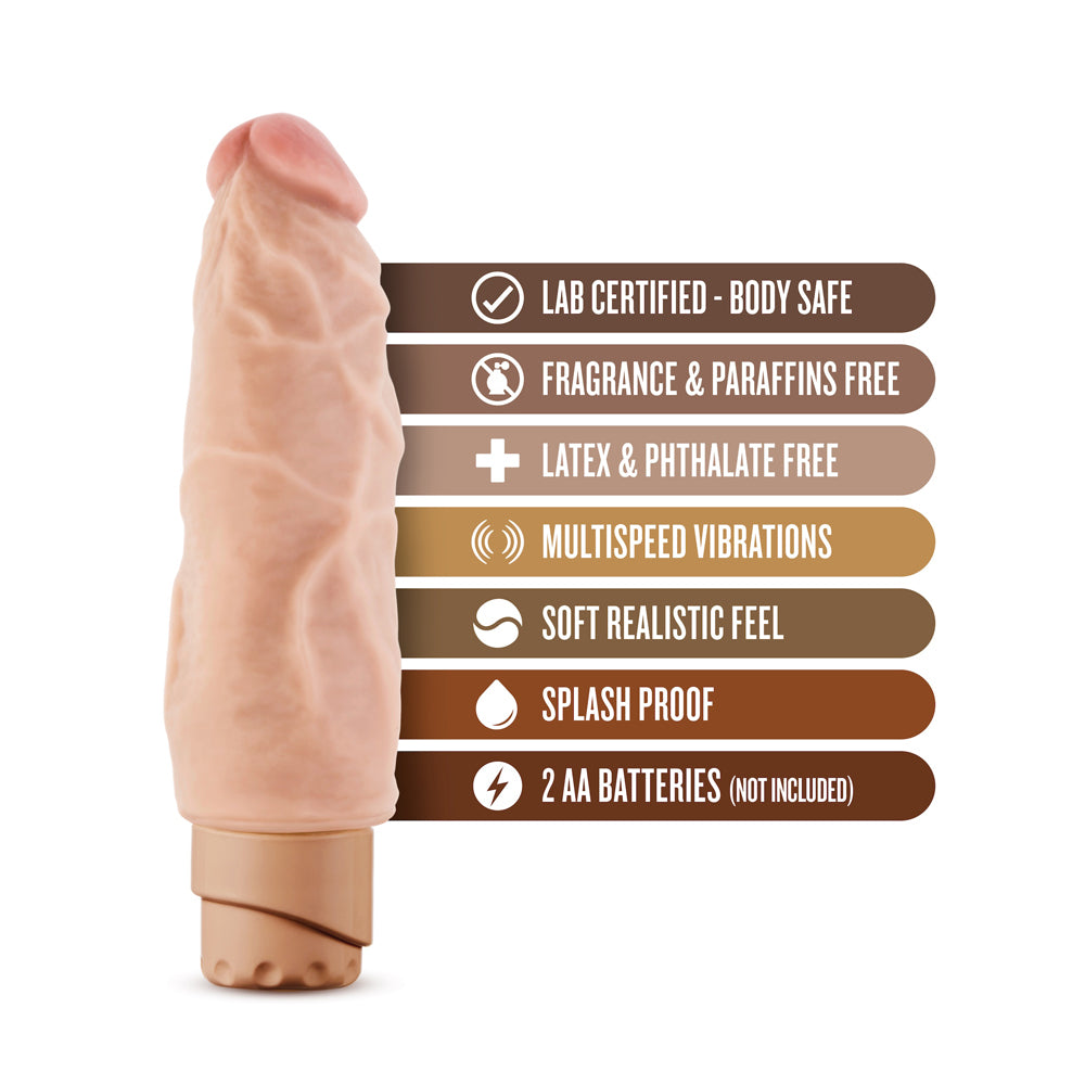 Blush Dr. Skin Vibe 7" Dong #9 - Beige