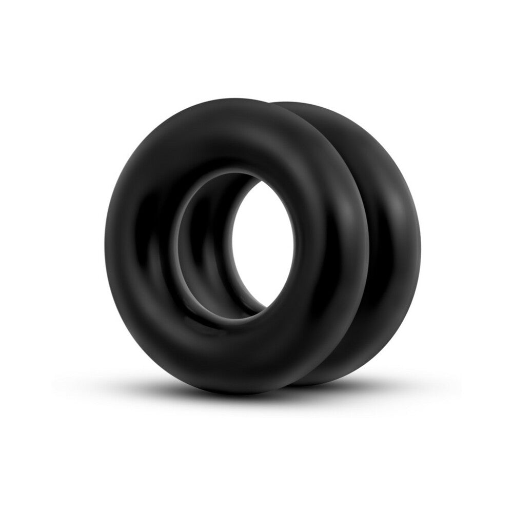 Stay Hard Donut Rings Oversized-Black 2Pk