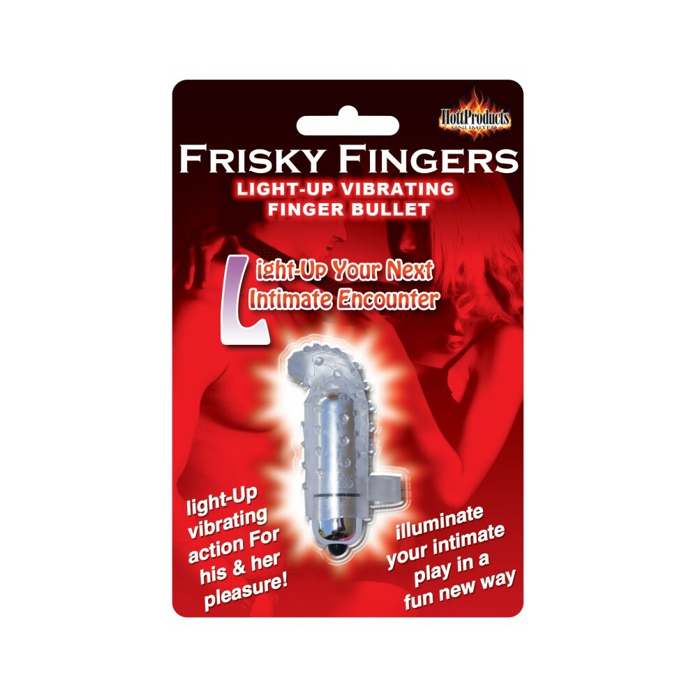 Frisky Finger Light Up Vibrating Finger Bullet - Clear