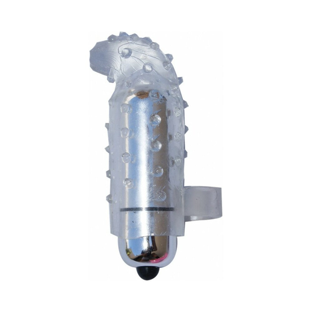 Frisky Finger Light Up Vibrating Finger Bullet - Clear