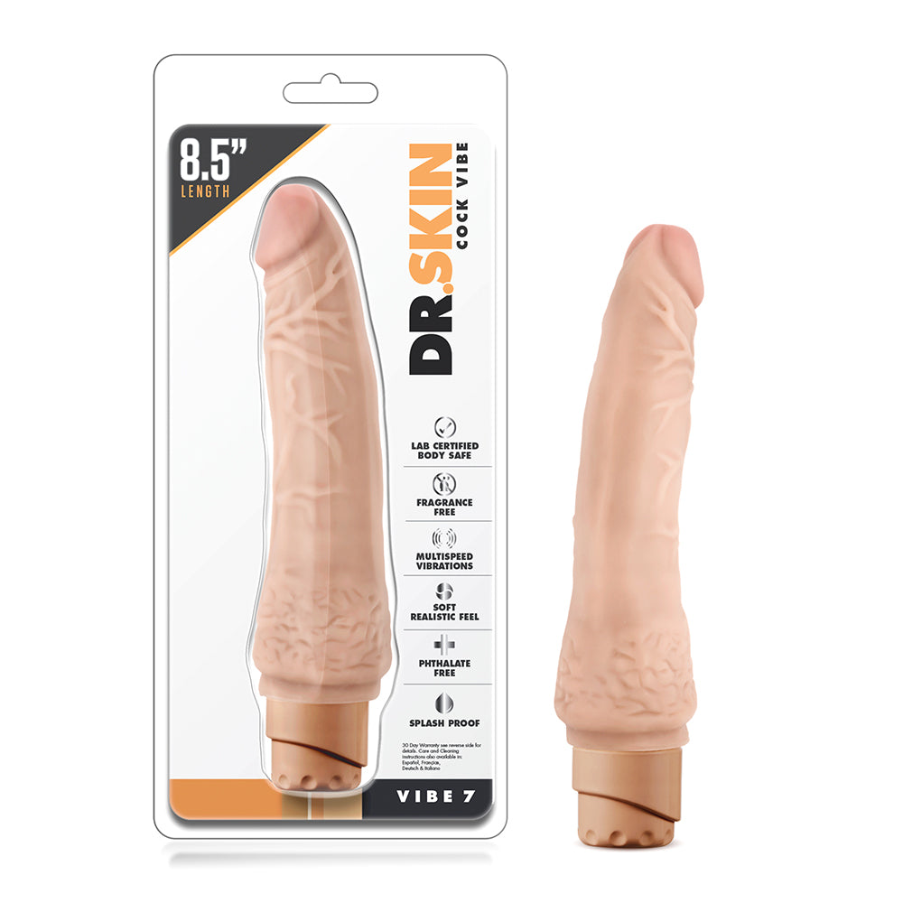 Dr. Skin Cock Vibe 7-Vanilla 8.5"