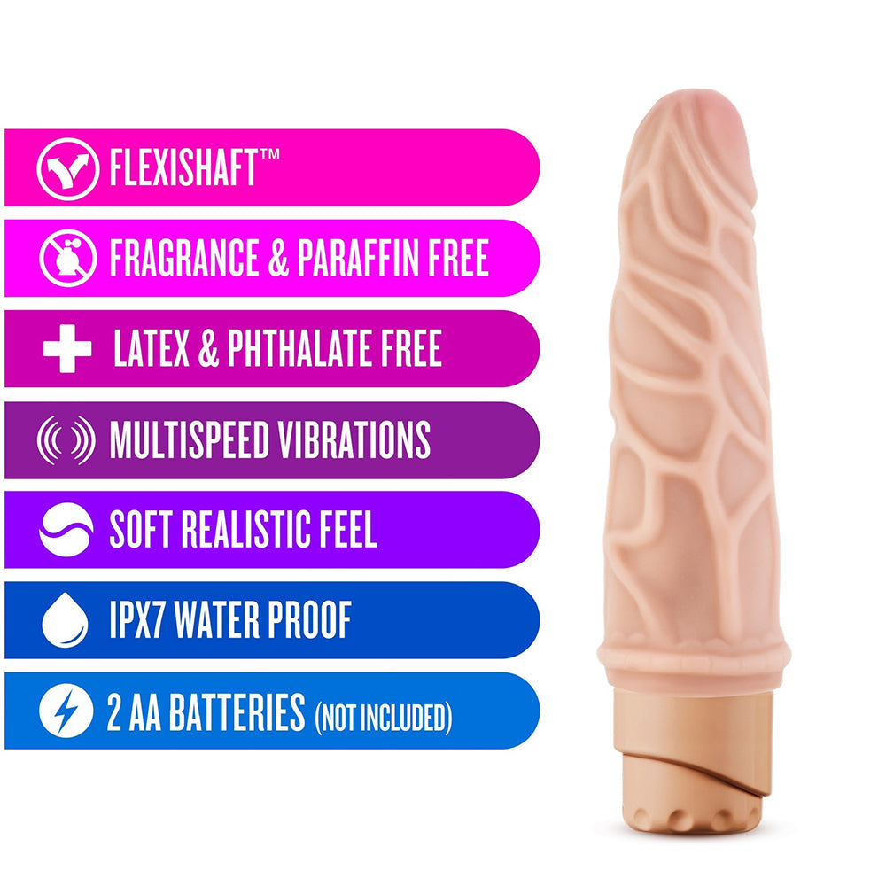 Dr. Skin Cock Vibe 3-Vanilla 7.25"