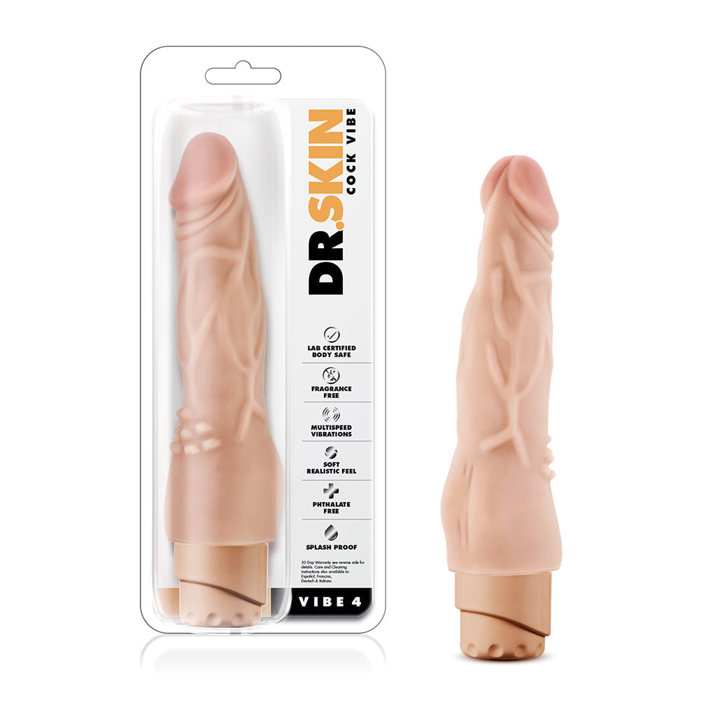 Dr. Skin Cock Vibe 4-Vanilla 8"