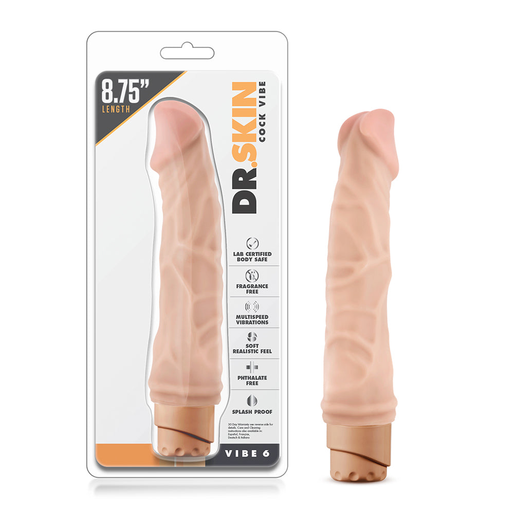 Dr. Skin Cock Vibe 6-Vanilla 8.5"