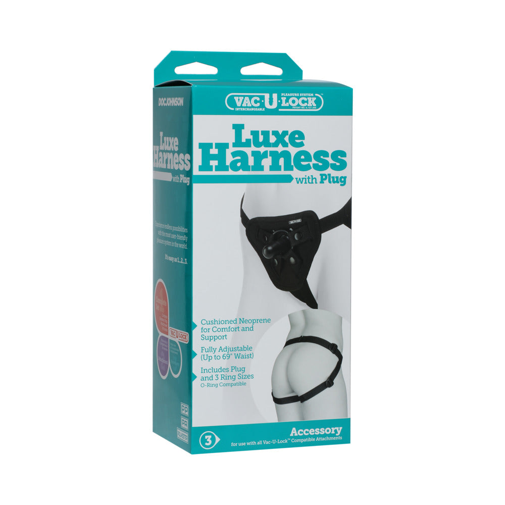 Vac-U-Lock Platinum Edition Accessories Luxe Harness - Black