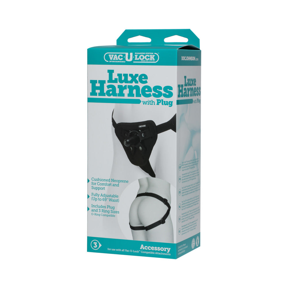 Vac-U-Lock Platinum Edition Accessories Luxe Harness - Black