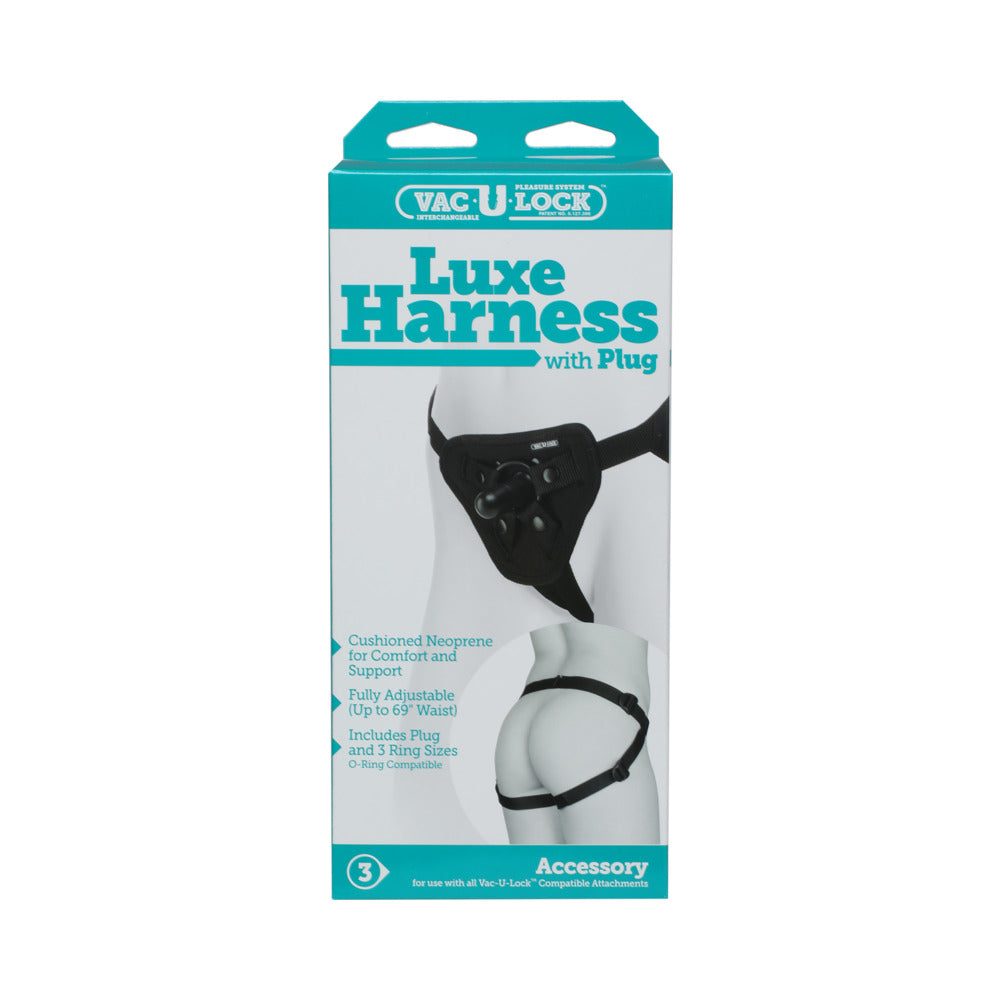 Vac-U-Lock Platinum Edition Accessories Luxe Harness - Black
