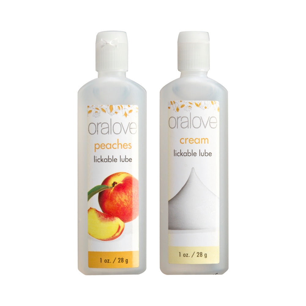 Oralove Delicious Duo Flavored Lube - Peaches & Cream