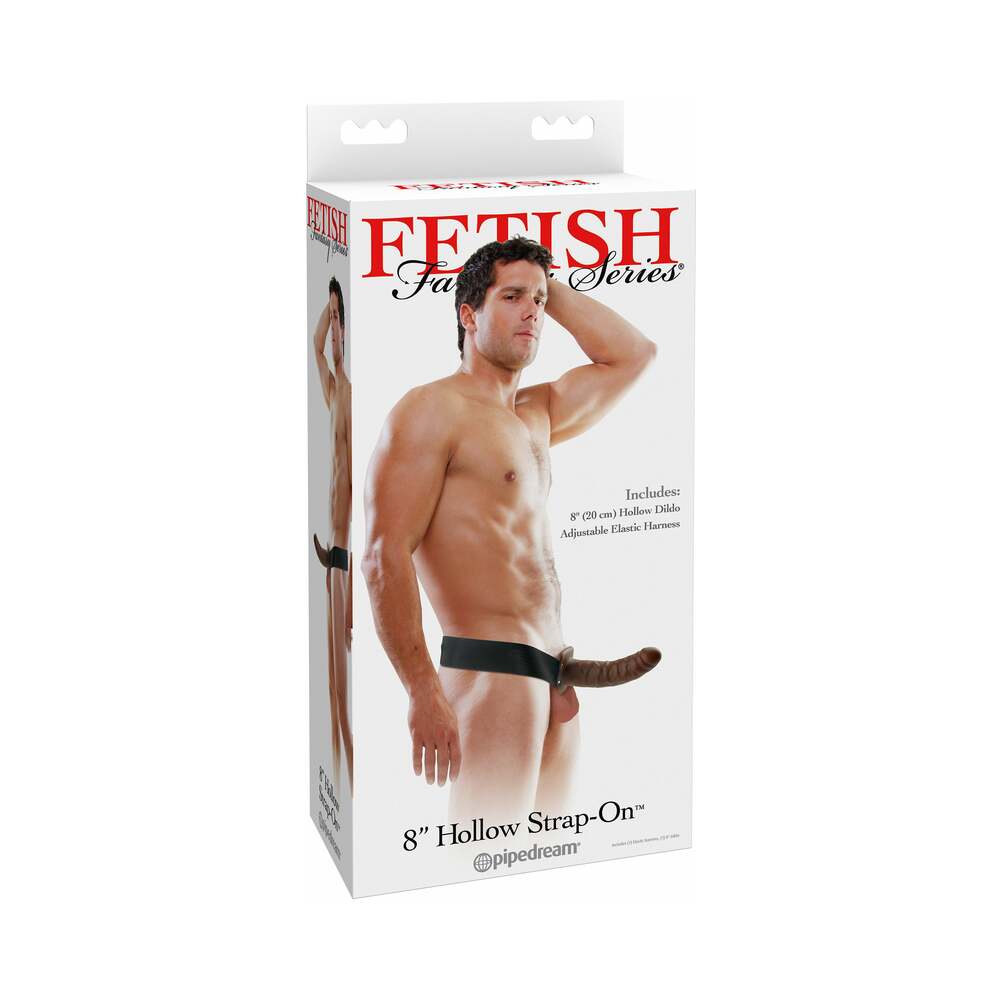 Fetish Fantasy Hollow Strap-On Brown 8"