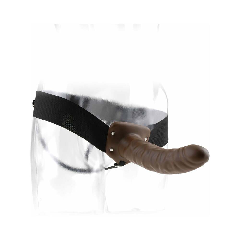 Fetish Fantasy Hollow Strap-On Brown 8"