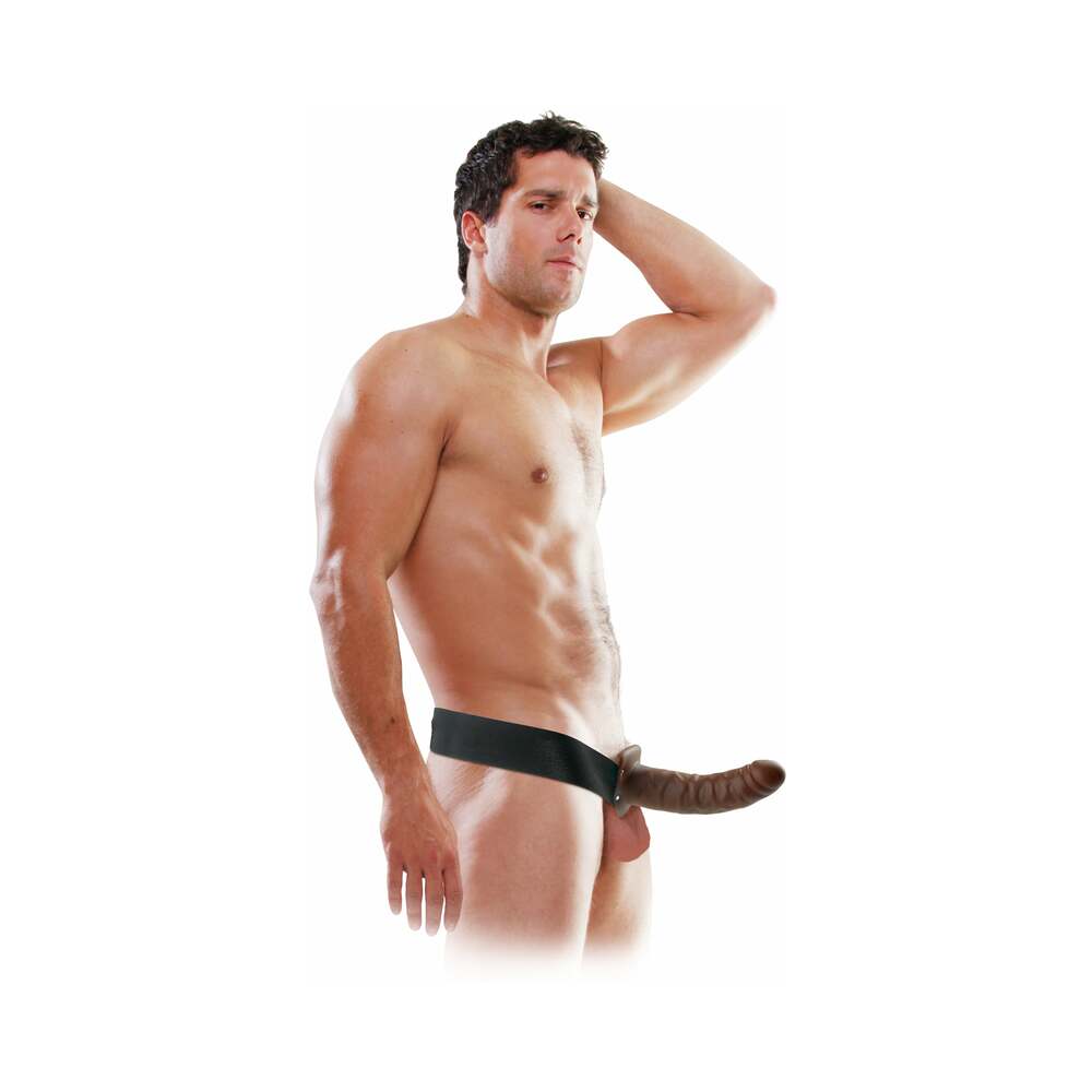 Fetish Fantasy Hollow Strap-On Brown 8"