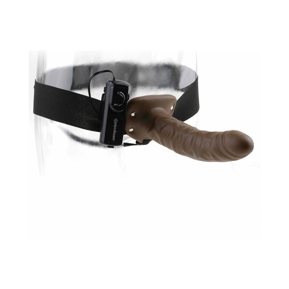 Fetish Fantasy Vibrating Hollow Strap-On Brown