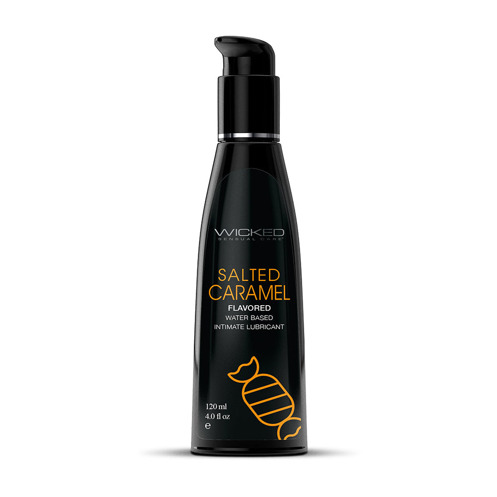 Wicked Sensual Care Aqua Flavored Lube-Salted Caramel 4oz
